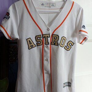 Women's gold rush Astros jersey size S